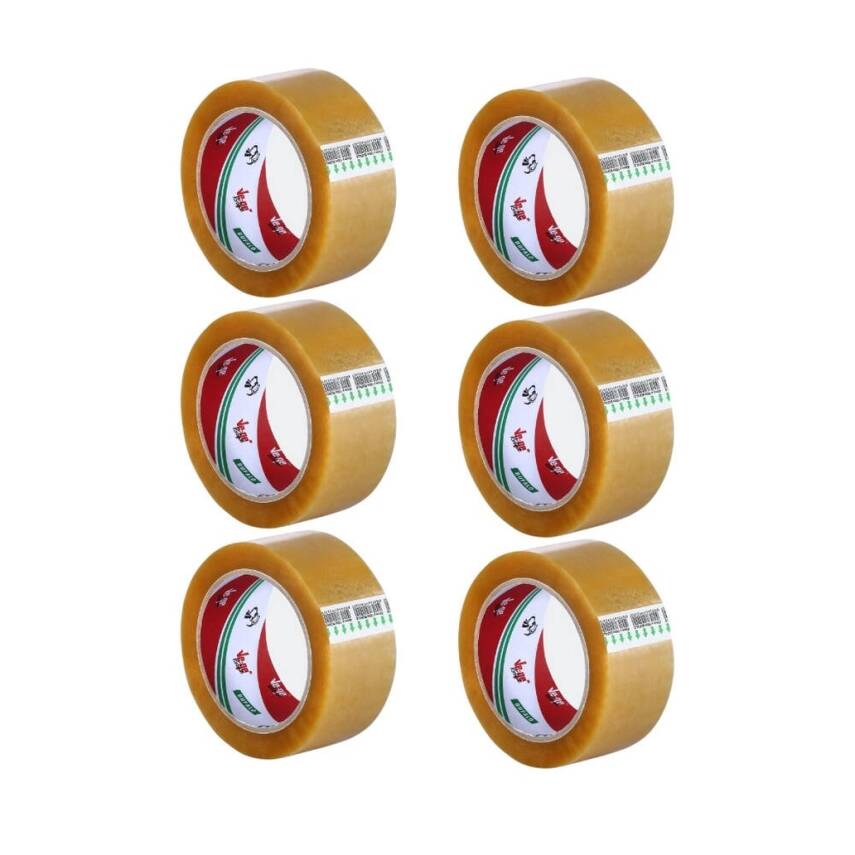 Ve-Ge Bufalo Koli Bandı, 6 Adet, 45 mm x 40m, Şeffaf, Su Bazlı Tutkal - 2