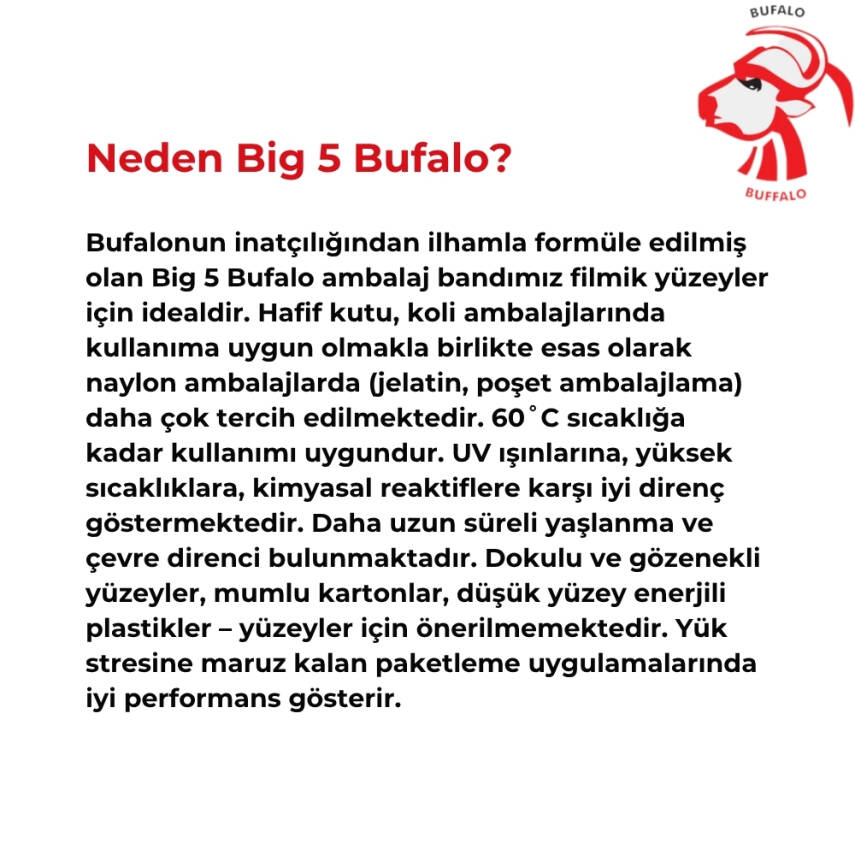 Ve-Ge Bufalo Koli Bandı, 6 Adet, 45mm x 100m, Şeffaf, Su Bazlı Tutkal - 6