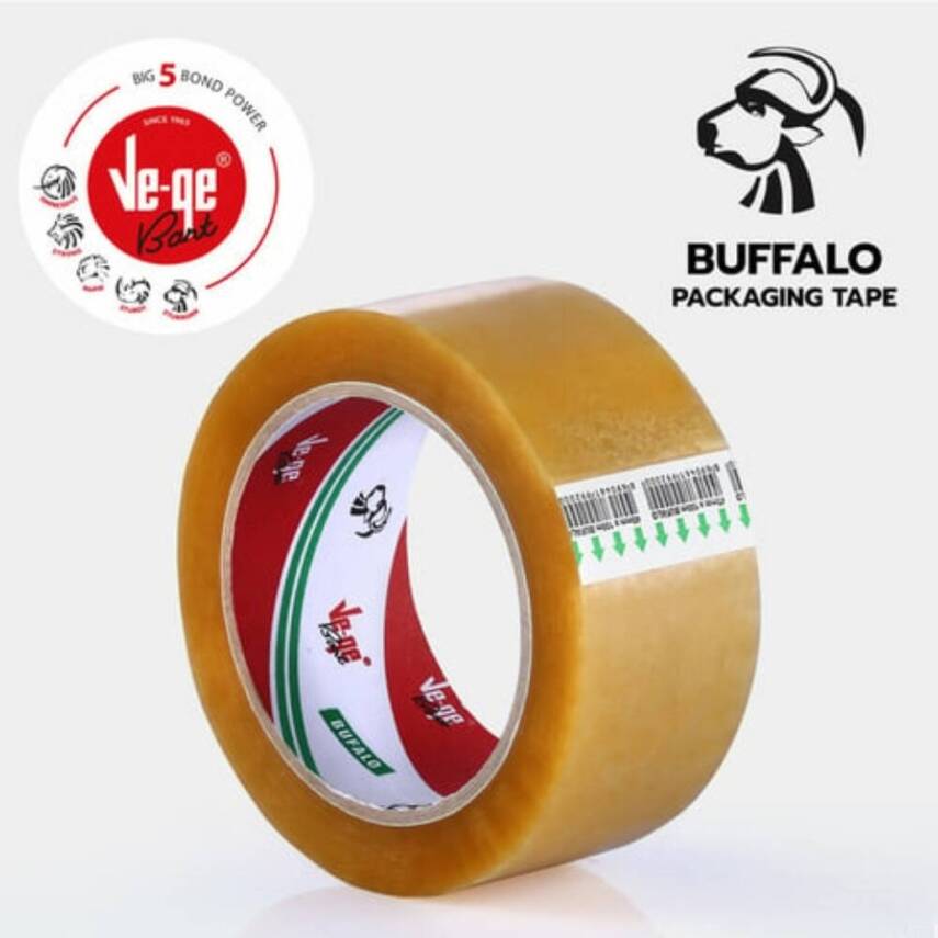 Ve-Ge Bufalo Koli Bandı, 6 Adet, 45mm x 100m, Şeffaf, Su Bazlı Tutkal - 4
