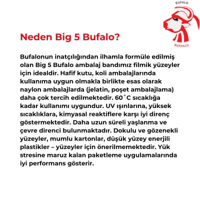 Ve-Ge Bufalo Koli Bandı, 96 Adet, 45 mm x 40m, Şeffaf, Su Bazlı Tutkal - 5