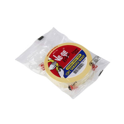 Ve-Ge Çift Taraflı Bant, 24mmx25m, Şeffaf, Güçlü Yapışma, İz Bırakmaz - 1
