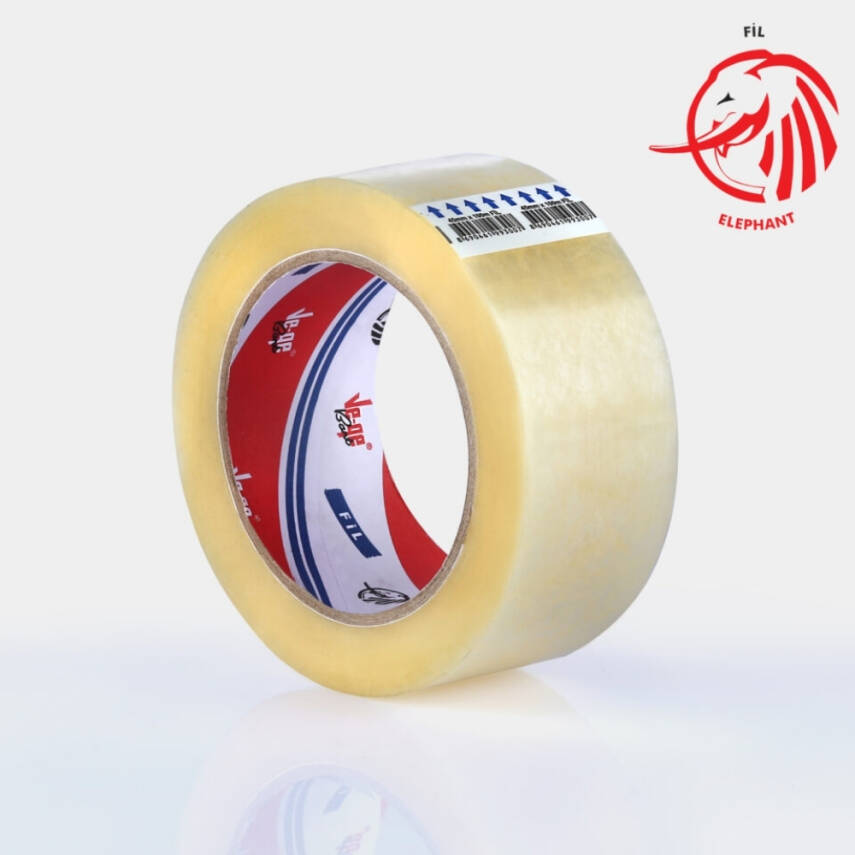 Ve-Ge Fil Koli Bandı, 45 mm x 100 m, Şeffaf, Hotmelt Yapışkan - 2