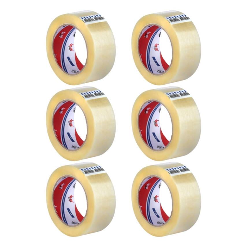 Ve-Ge Fil Koli Bandı, 6 Adet, 45 mm x 100 m, Şeffaf, Hotmelt Yapışkan - 2