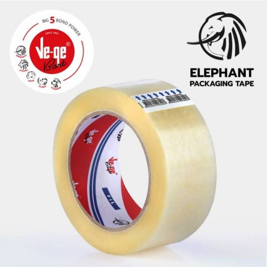 Ve-Ge Fil Koli Bandı, 6 Adet, 45 mm x 100 m, Şeffaf, Hotmelt Yapışkan - 5