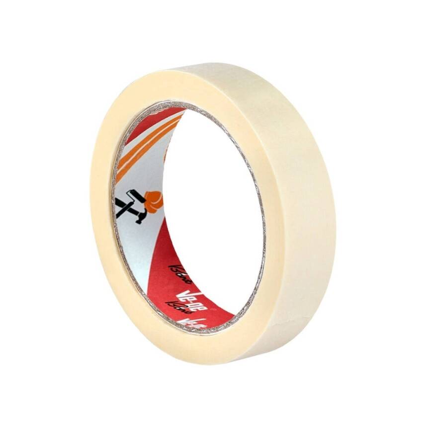 Ve-Ge GP Maskeleme Bandı, 18 mm x 30 m, Bej, Krepe Kağıt Tabanlı - 1