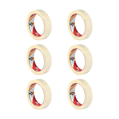 Ve-Ge GP Maskeleme Bandı, 6 Adet, 18 mm x 30 m, Bej, Krepe Kâğıt Taban - 2