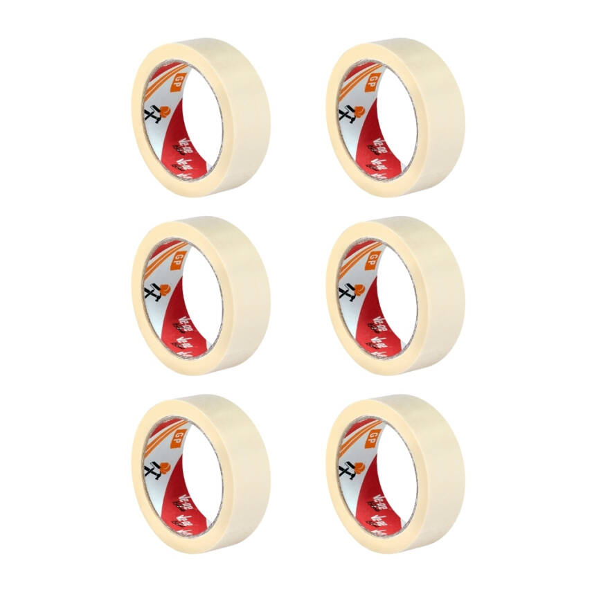 Ve-Ge GP Maskeleme Bandı, 6 Adet, 36 mm x 30 m, Bej,Krepe Kâğıt Taban - 2