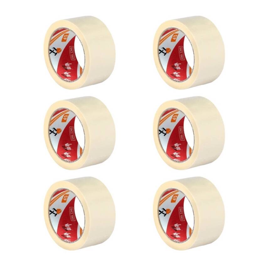 Ve-Ge GP Maskeleme Bandı, 6 Adet, 48 mm x 30 m, Bej, Krepe Kâğıt - 2
