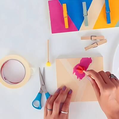 Ve-Ge GP Maskeleme Bandı, 6 Adet, 48 mm x 30 m, Bej, Krepe Kâğıt - 9