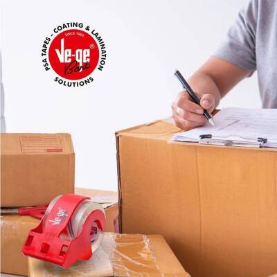 Ve-Ge Handy Pack Kesicili Koli Bandı, 48mmx 40m, Şeffaf, Sessiz Açılım - 2