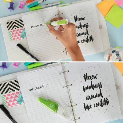 Ve-Ge Şerit Silici Correction Tape, 5 mm x 6 m, Şeffaf Bant, Pratik - 6