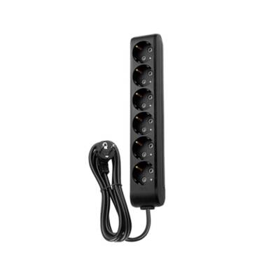 Viko Altılı Çoklu Priz, Topraklı, Uzatma Kablosu, 6lı, 3m, Siyah - Viko