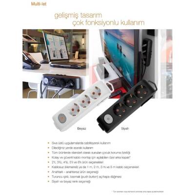 Viko Altılı Çoklu Priz, UPS Topraklı, Çocuk Korumalı, Kablosuz, Beyaz - 7