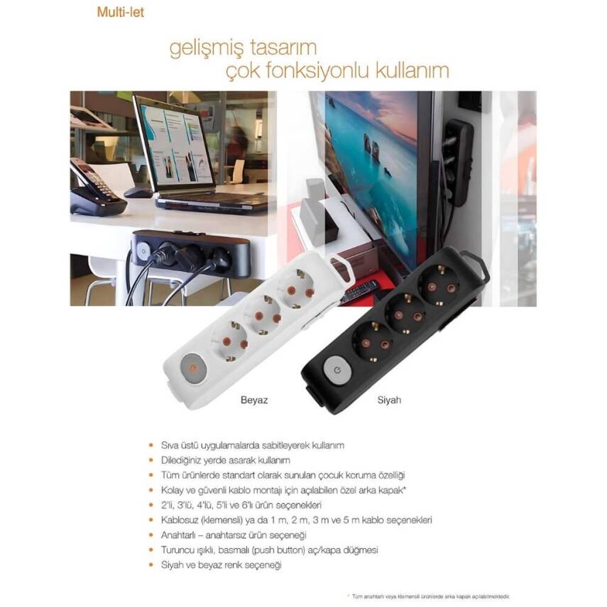 Viko Altılı Çoklu Priz, UPS Topraklı, Çocuk Korumalı, Kablosuz, Beyaz - 7