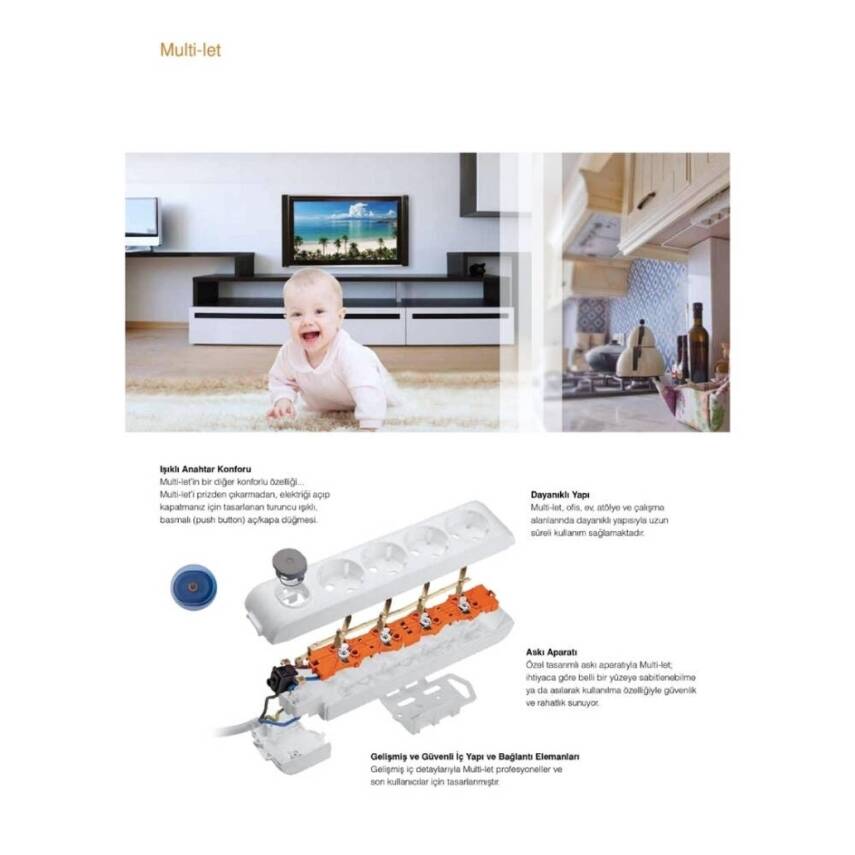 Viko Beşli Çoklu Priz, Topraklı, Çocuk Korumalı, Kablosuz, Siyah - 5
