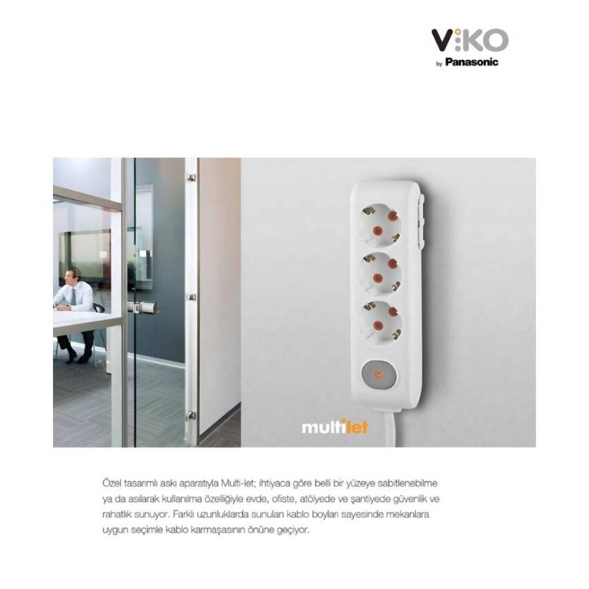 Viko Beşli Çoklu Priz, Topraklı, Çocuk Korumalı, Kablosuz, Siyah - 6