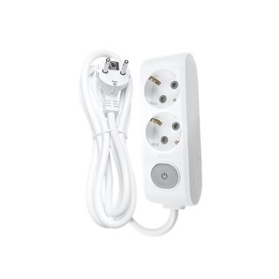 Viko İkili Çoklu Priz, Anahtarlı, Uzatma Kablosu, 2li, 1m, Beyaz - Viko