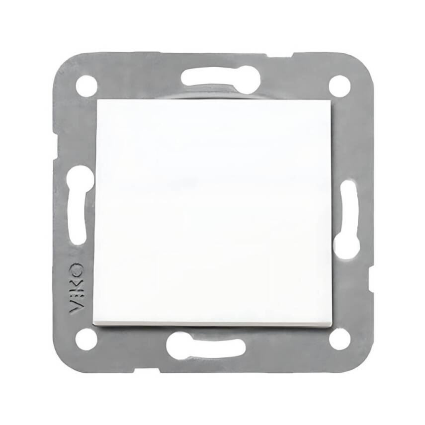 Viko Karre Anahtar, Topraklı, Çerçevesiz, Dayanıklı ve Estetik, Beyaz - 1