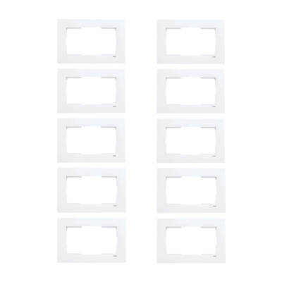 Viko Karre İkili Priz Çerçeve, 10 Adet, Yatay, Beyaz, Dayanıklı,Modern - 2