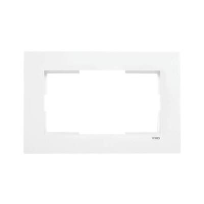 Viko Karre İkili Priz Çerçeve, Yatay, Şık ve Dayanıklı Tasarım, Beyaz - Viko