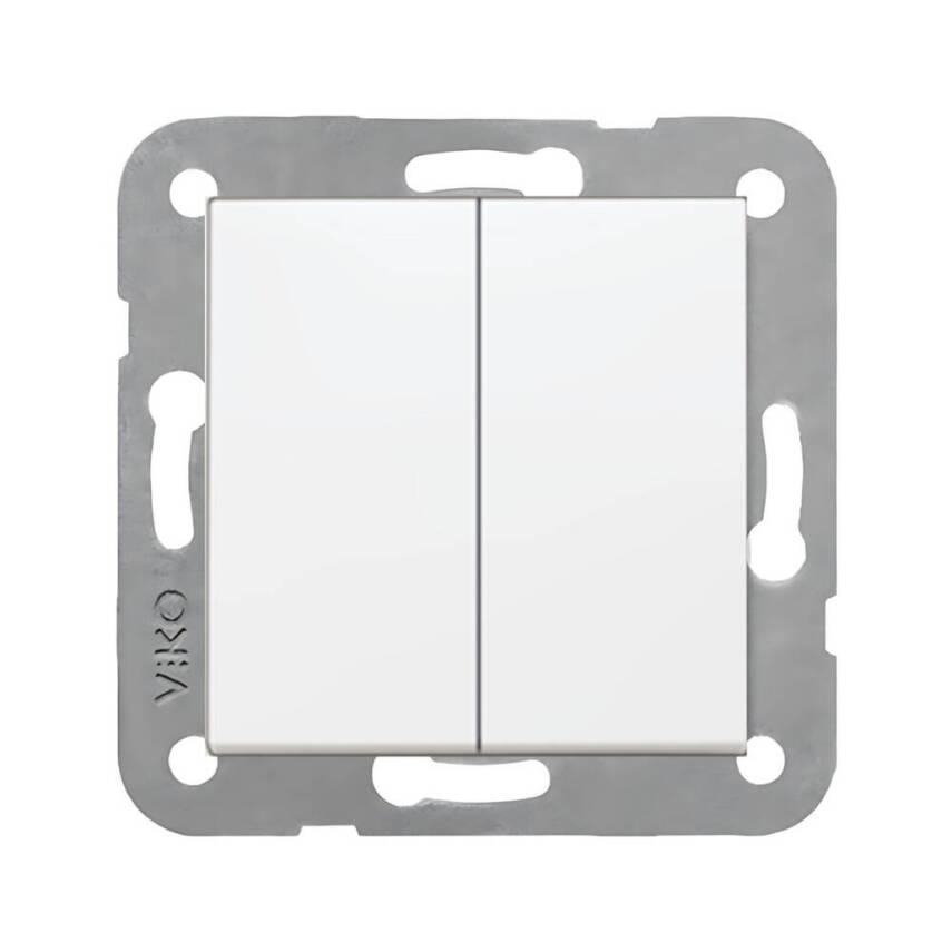 Viko Karre Komütatör, İkili Anahtar, Çerçevesiz, Beyaz - 1