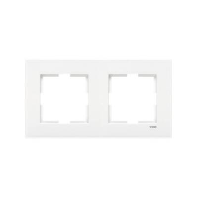 Viko Karre Priz Çerçeve, İkili, Yatay, Şık ve Dayanıklı Tasarım, Beyaz - Viko