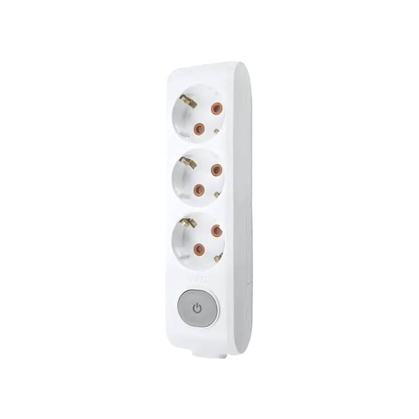 Viko Üçlü Çoklu Priz – Anahtarlı Topraklı, Çoçuk Korumalı, Kablosuz, Beyaz - 1