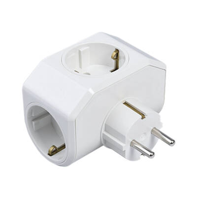 Viko Yonca Plus Priz, 3lü, Şık ve Dayanıklı Tasarım, Beyaz - Viko