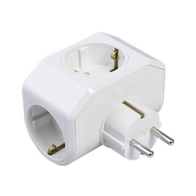 Viko Yonca Plus Priz, 3lü, Şık ve Dayanıklı Tasarım, Beyaz - Viko