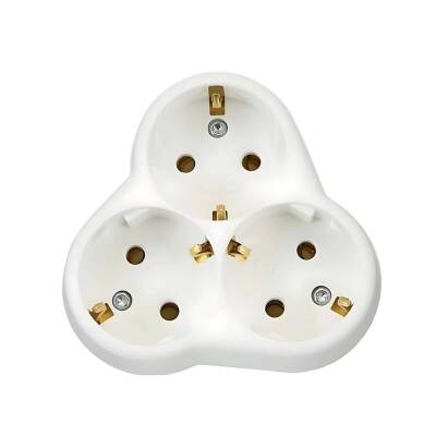 Viko Yonca Priz, 3lü, Şık ve Dayanıklı Tasarım, Beyaz - 2