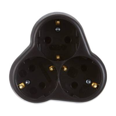 Viko Yonca Priz, 3lü, Şık ve Dayanıklı Tasarım, Siyah - 2