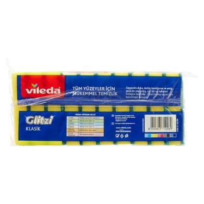 Vileda Sünger, Klasik, Yeşil Renk, Düz, 8+2'li Paket, Dayanıklı - 2