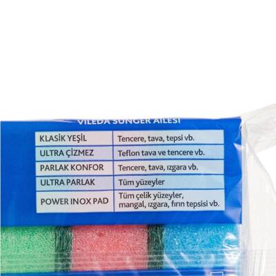 Vileda Sünger, Rainbow, 5'li Paket, Dayanıklı, Uzun Ömürlü Kullanım - 4