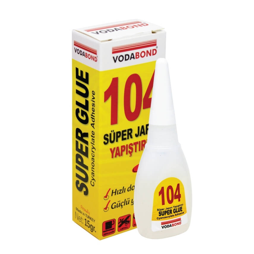 Vodabond 104 Süper Japon Yapıştırıcı, 15g, Hızlı Donar, Güçlü Yapışkan - 1