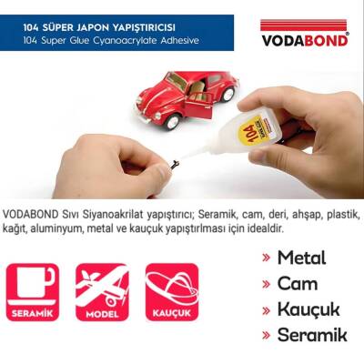 Vodabond 104 Süper Japon Yapıştırıcı, 15g, Hızlı Donar, Güçlü Yapışkan - 2