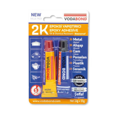 Vodabond 2K Rapide Epoxy Yapıştırıcı 30 gr | Metal, Ahşap, Cam - 1