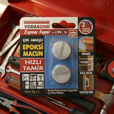 Vodabond 9gr*2 Epoxy Macun, İç ve Dış Mekan, Sualtı, Zımparalanabilir - 2