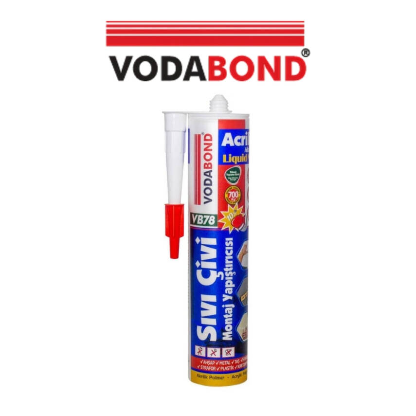 Vodabond VB78 Montaj Yapıştırıcı, 420 gr, Beyaz, Güçlü Yapışkan - 3