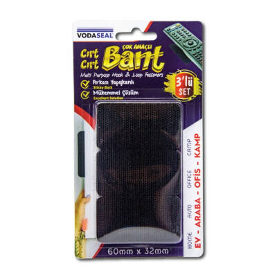 Vodaseal Çok Amaçlı Cırt Cırt Bant, 3'lü Paket, Güçlü Yapışkan - Vodaseal