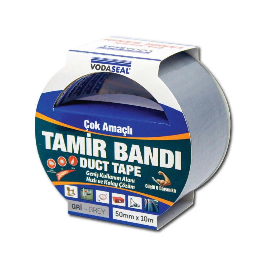 Vodaseal Çift Taraflı Montaj Bandı, 50 mm, 10 m, Güçlü Yapışkan, Gri - 1