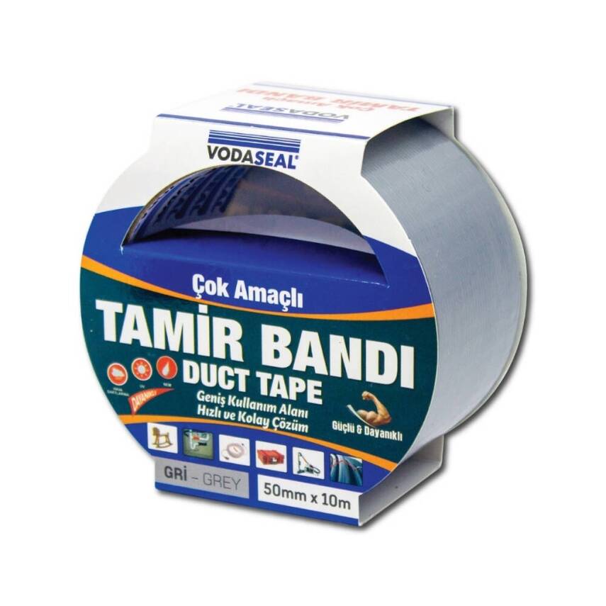 Vodaseal Çift Taraflı Montaj Bandı, 50 mm 10 m, Güçlü Yapışkan, Gri - 1