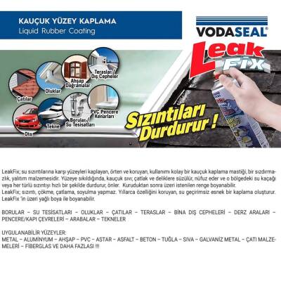 Vodaseal Leak Fix Sprey, Kauçuk Kaplama, 400 gr, Sızdırmaz, Dayanıklı - 2