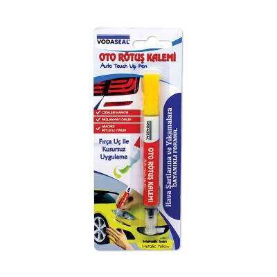 Vodaseal Oto Rötuş Kalemi, 5 ml, Sarı Metalik, Dayanıklı Fırça Uç - Vodaseal
