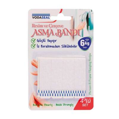 Vodaseal Resim Çerçeve Cırt Bant, 4'lü Paket, FSP02-4, Güçlü Yapışkan - Vodaseal
