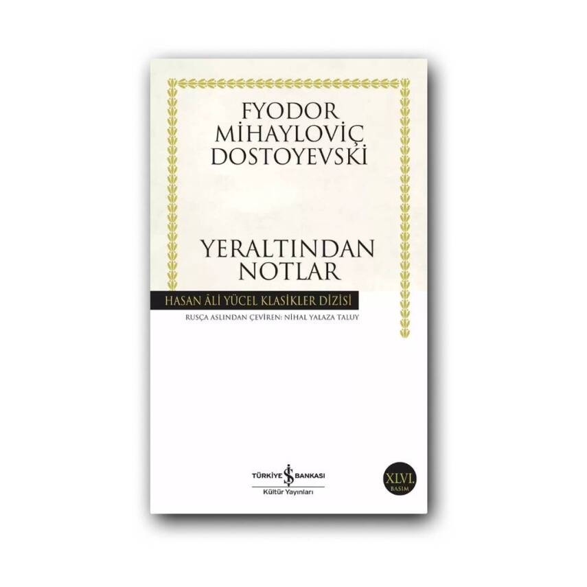 Yeraltından Notlar, Dostoyevski, Klasik Rus Romanı, Karton Kapak - 1