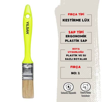 Yılsan Kestirme Boya Fırçası, Lüx, NO: 1, Yüksek Kaliteli ve Dayanıklı - Yılsan