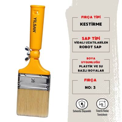 Yılsan Robot Boya Fırçası, NO: 3, Yüksek Kaliteli Ve Dayanıklı - Yılsan