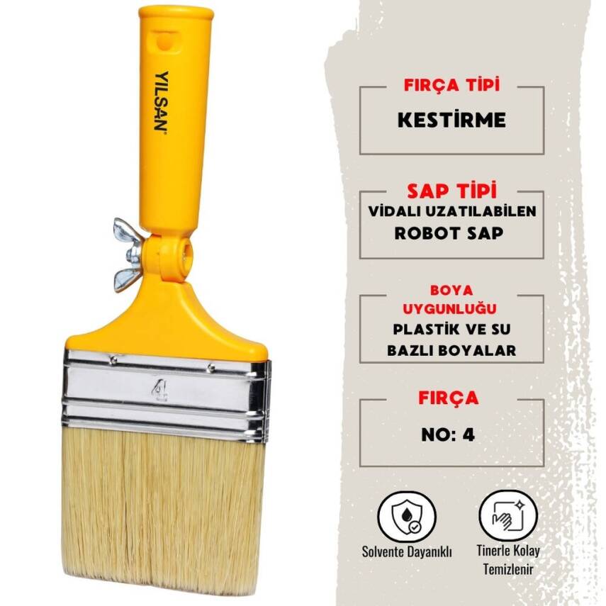 Yılsan Robot Boya Fırçası, NO: 4, Yüksek Kaliteli Ve Dayanıklı - 1