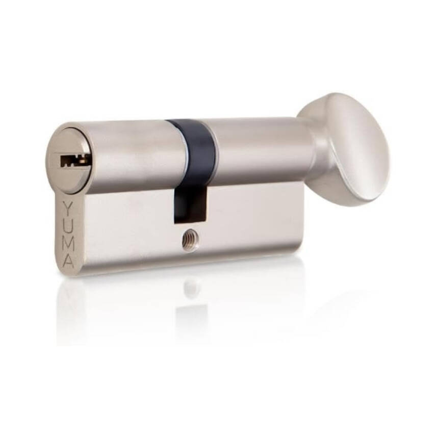 YUMA Kilit Göbeği, Mandallı Bilyalı Çelik Kapı Kilidi, 68 mm, Nikel - 3