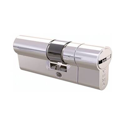 YUMA Kilit Göbeği, Tuzaklı Bilyalı Çelik Kapı Kilidi, 68 mm, Nikel - 2